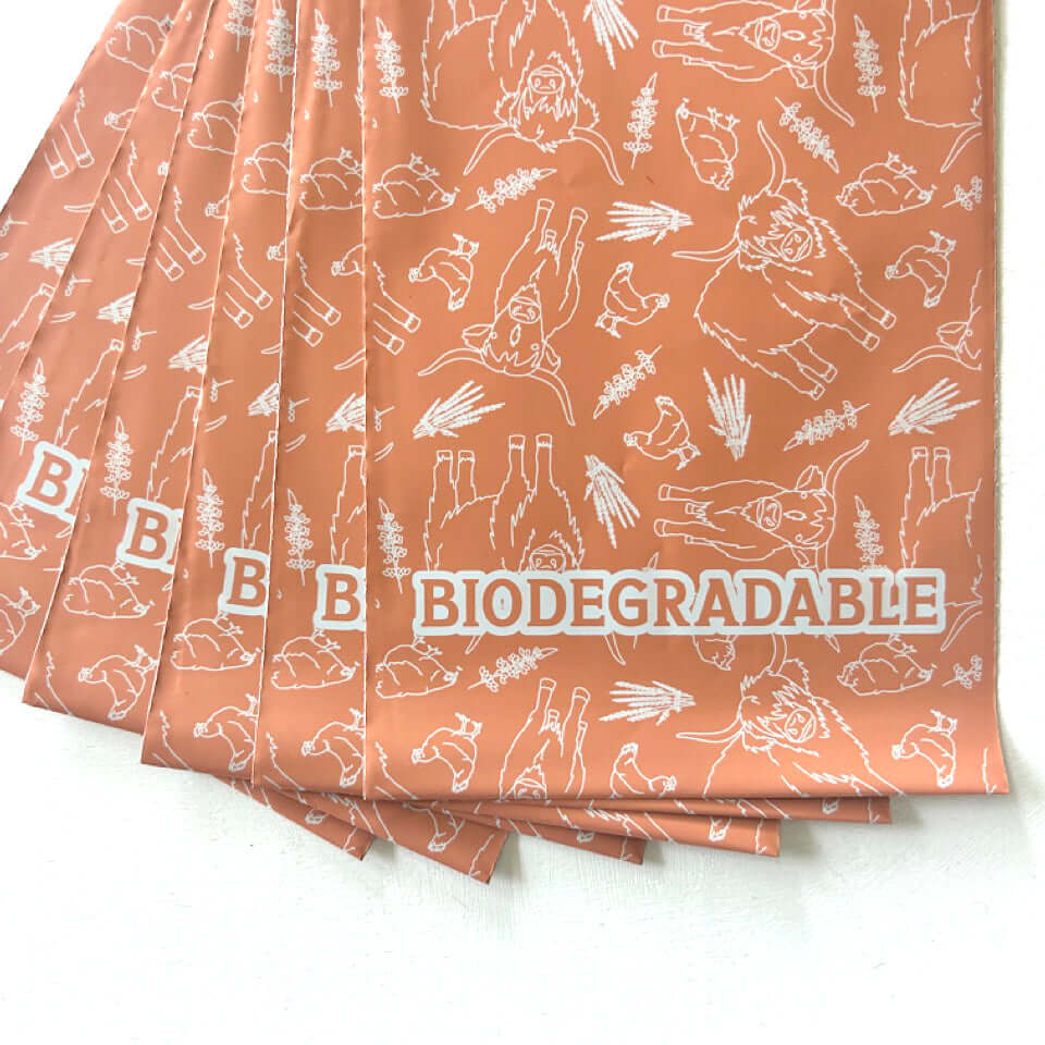 6x9 Cow and Chicken Biodegradable Poly Mailers
