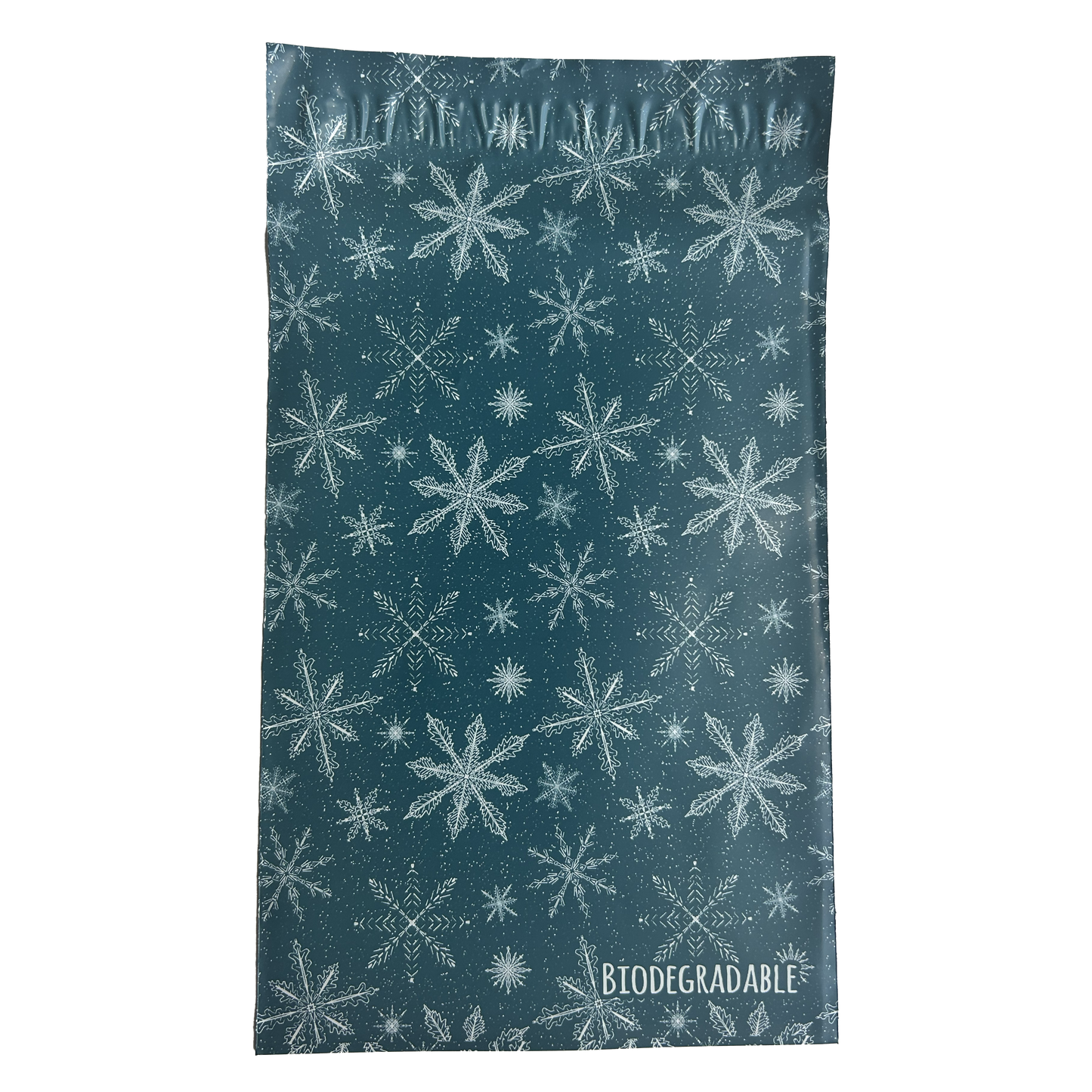 6x9 Snowflake Biodegradable Poly Mailers