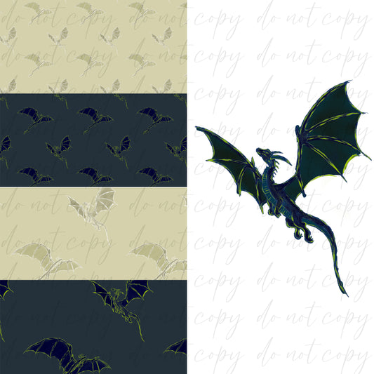 Dragons Seamless and Graphic