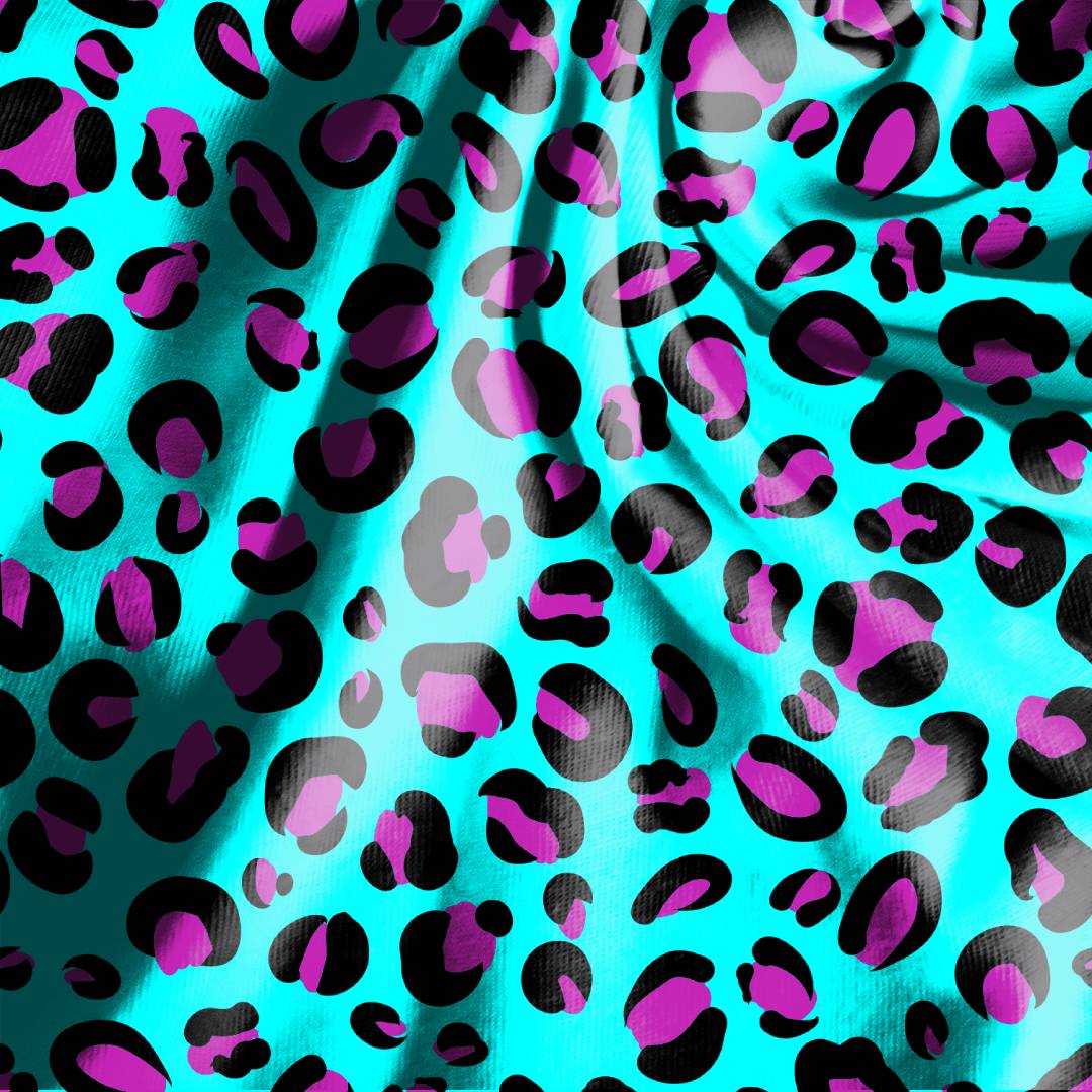 Neon Leopard Print Seamless Design