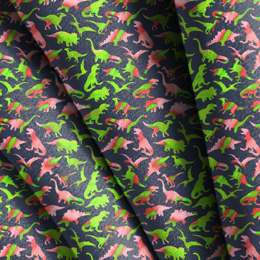 Tie Dye Dinosaurs Seamless Design