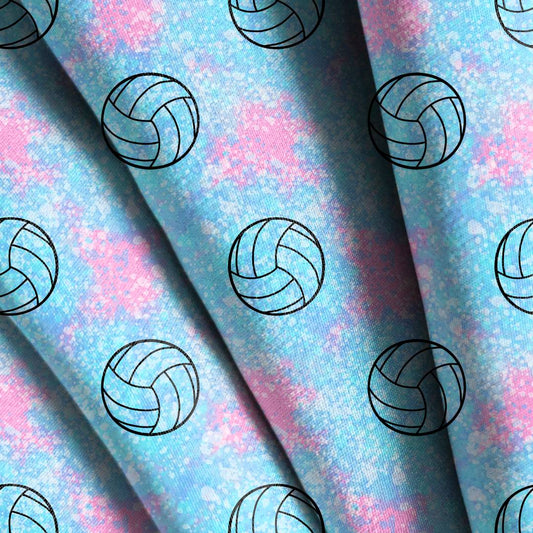 Volleyball Neon Splatter Seamless Design