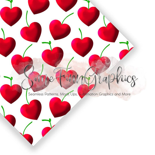 Heart Cherry Seamless Design