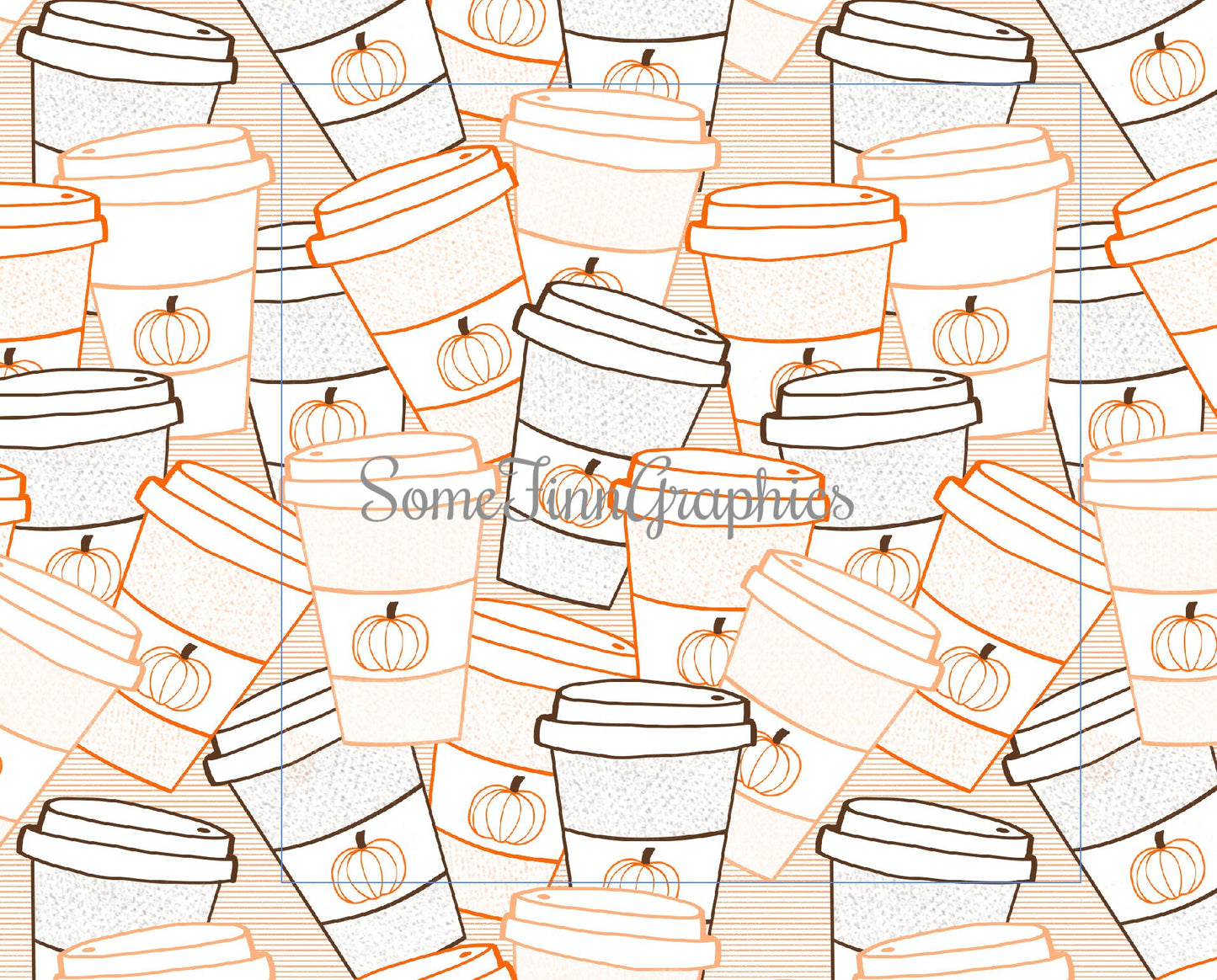 Pumpkin Spiced Coffee Seamless Design