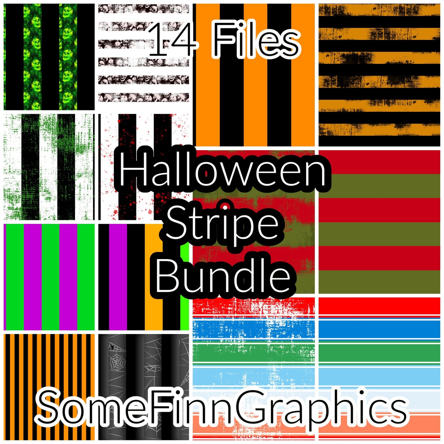 BUNDLE Halloween Stripes Seamless
