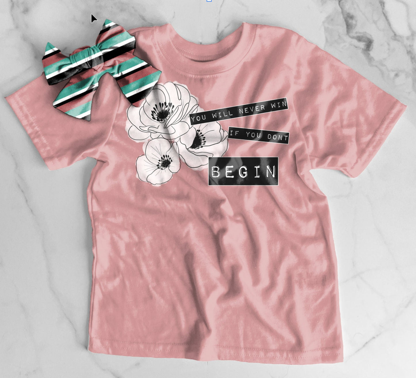 Realistic T-Shirt and Bow Mock Up