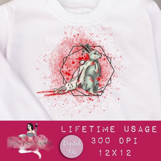 LIMITED Horror Rabbit Sublimation Graphic