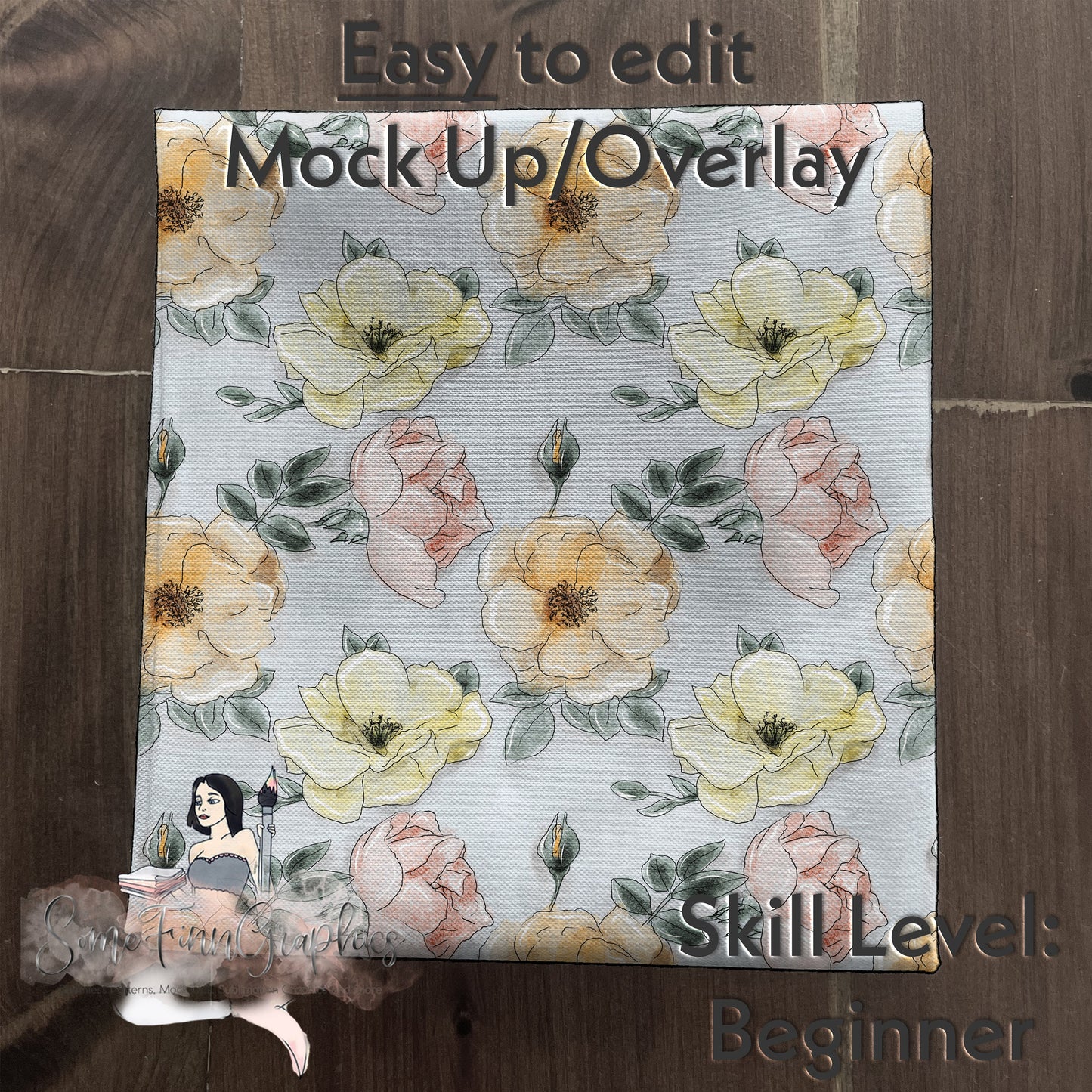 Realistic Fabric Swatch Mock Up